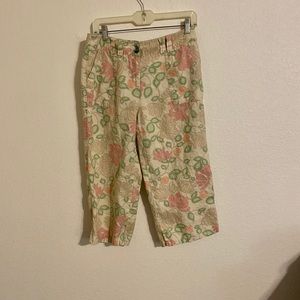 Flowery Capri pants size 10